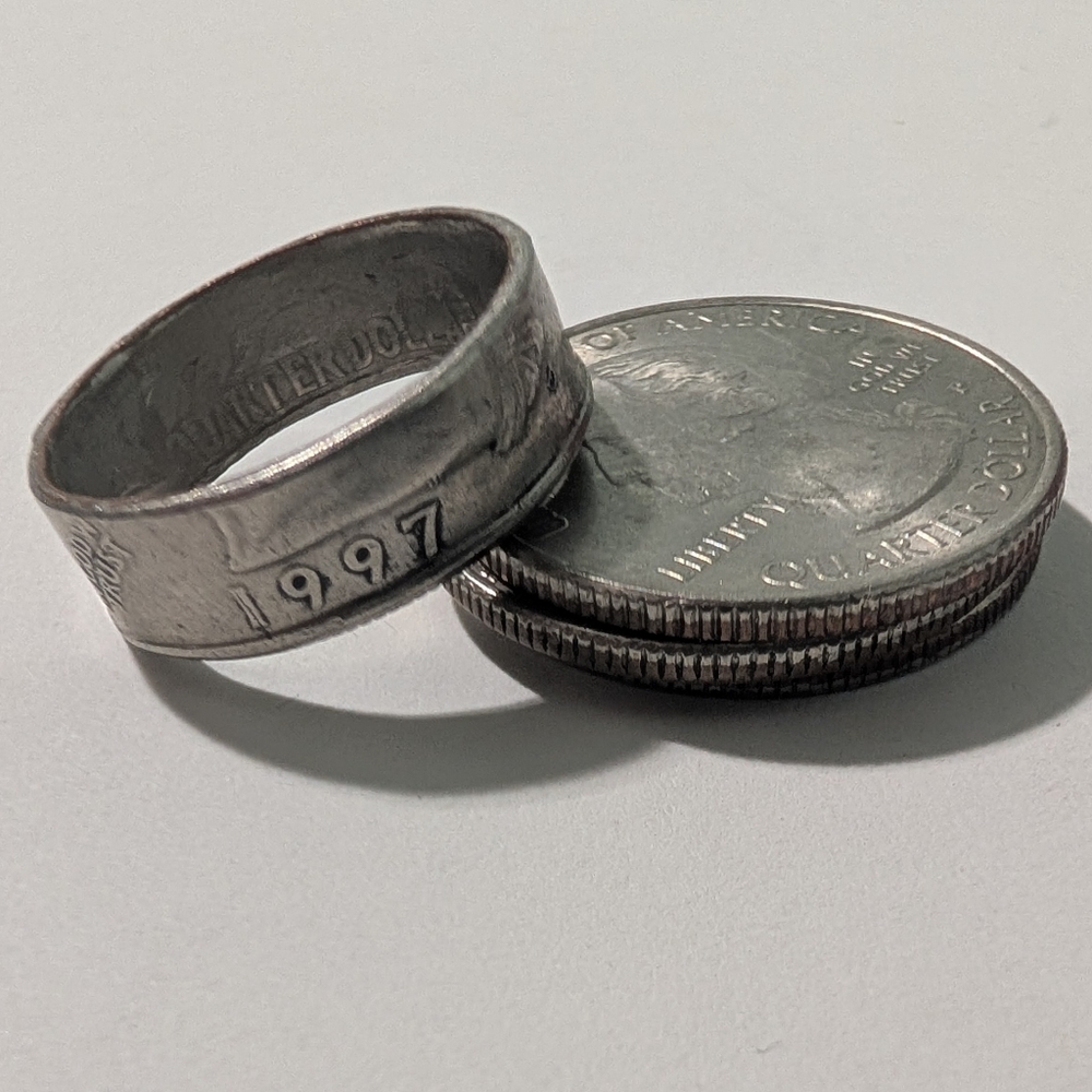 1997 U.S Quarter Coin Ring Size 6.25